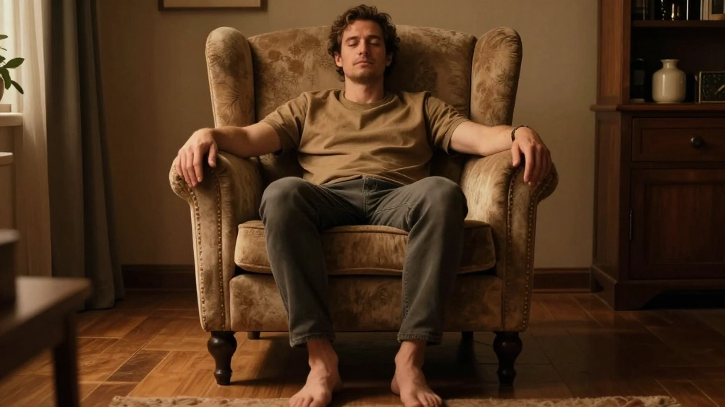 Relaxamento Muscular: Uma Técnica Eficaz, um homem relaxando