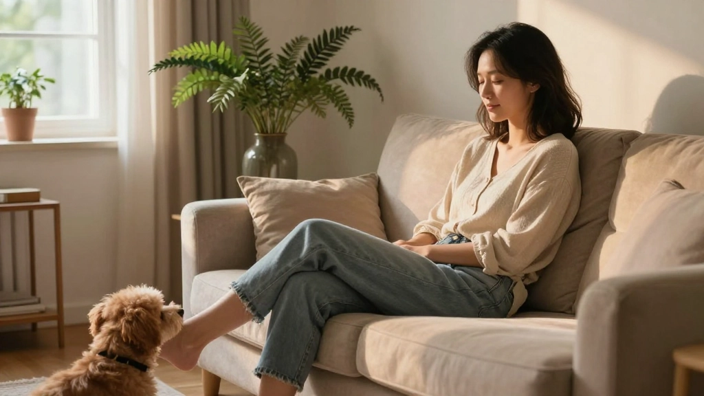 Meditação para Ansiedade: Um Caminho para a Calma Técnicas de Relaxamento para Vencer a Ansiedade, uma mulher relaxando