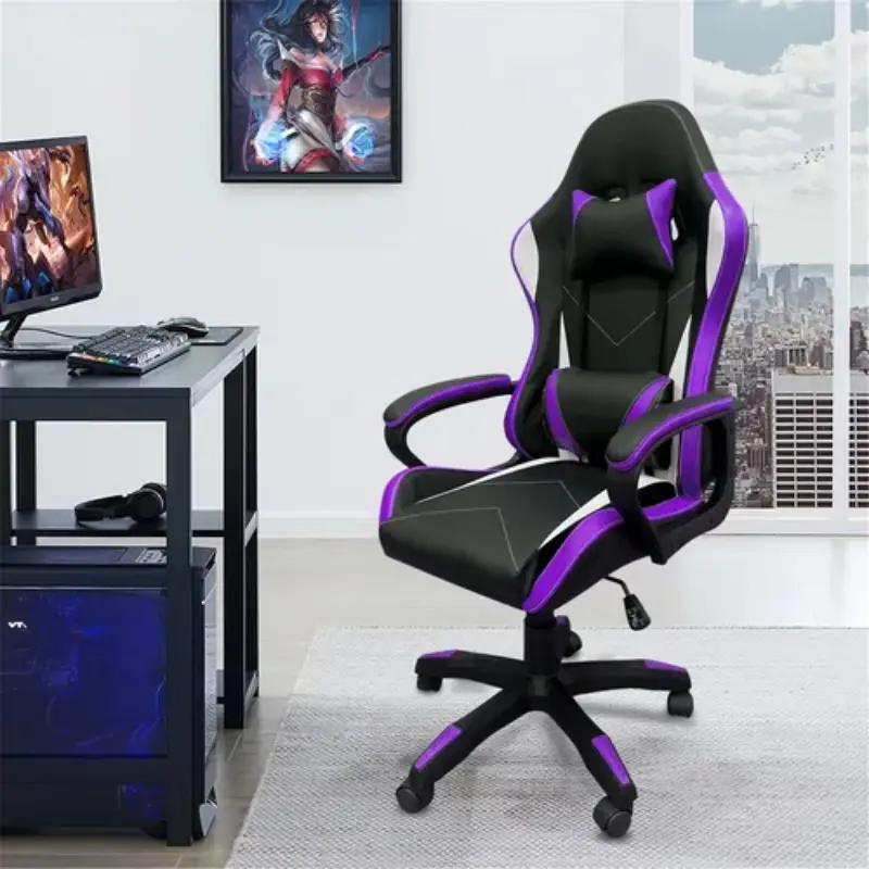 Top 16 Cadeiras Gamer 2025: Cadeira Gamer Barata Jogo Altura Regulável – Cor Violeta