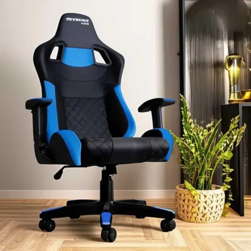 Top 16 Cadeiras Gamer 2025: Cadeira Gamer Mx15 Giratoria Preto E Azul - Mymax