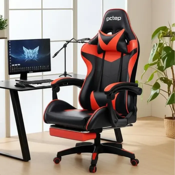 Cadeira Gamer Pctop Racer 1006 Preta e Vermelha