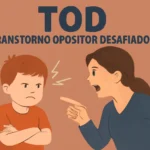 imagem de um menino com a cara de inrritado e sua mãe dando conselhos