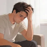 Um rapaz com a mão no cabelo, Tricotilomania