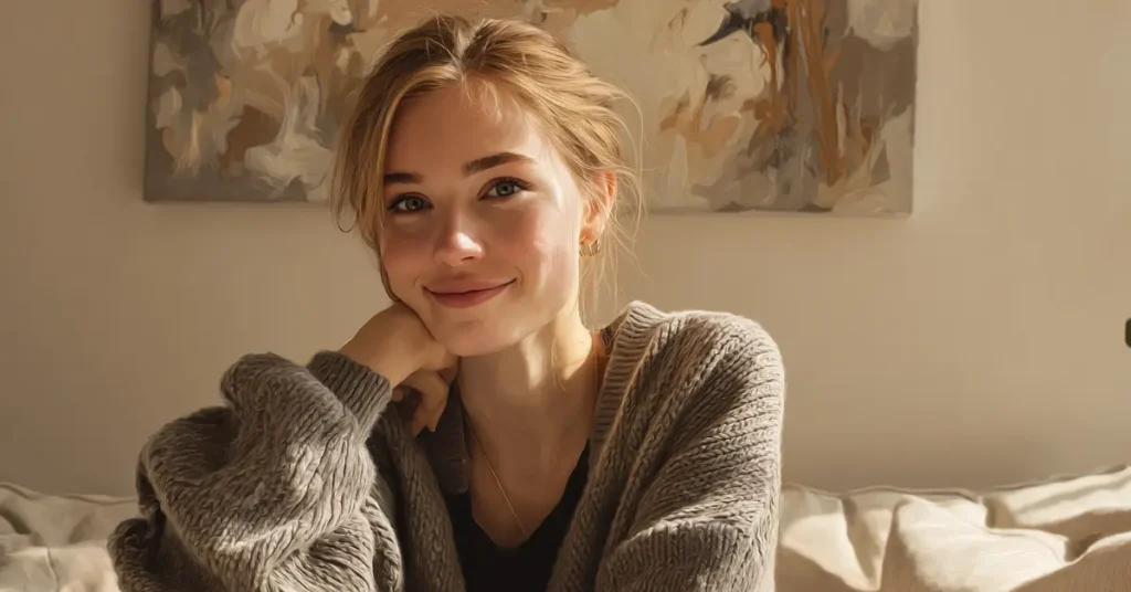 imagem de uma mulher se sentindo bem, ilustrando o texto: Oque é o amor.