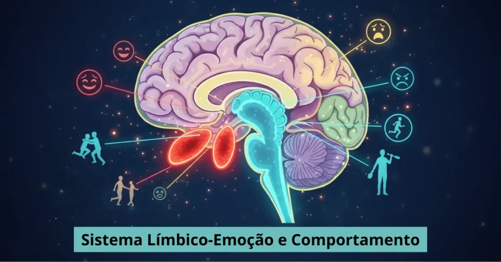 Imagem do Sistema Límbico simbolizando Emoção e o Comportamento